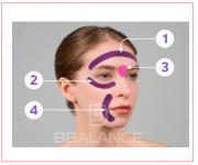 Инструкция по применению тейпа для лица для профилактики мимических морщин в области лба, глаз и уголков рта