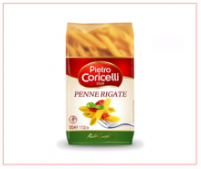 Макароны «Pietro Coricelli» Penne Rigate 500 г. Италия Купить Оптом в Москве санки Петербурге поставки по всей России